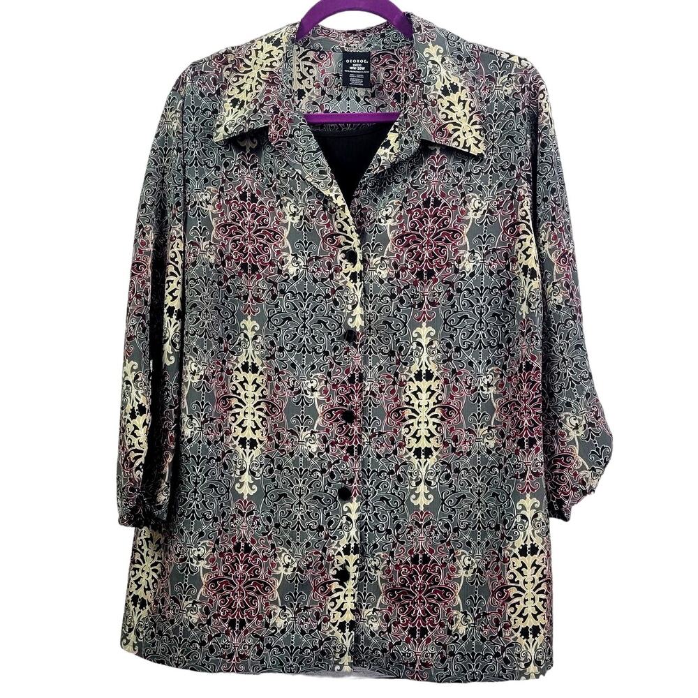 George Paisley Blouse Size 2X‎